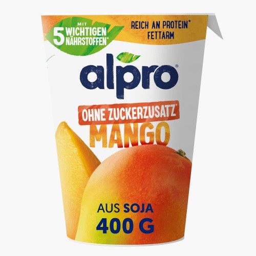 Alpro Soja-Joghurtalternative Mango Ohne Zuckerzusatz 400g