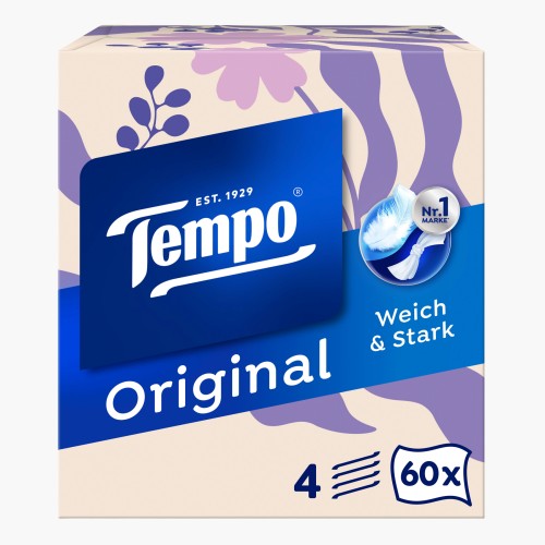 Tempo Taschentücher Original Würfel 4-lagig 60 Tücher