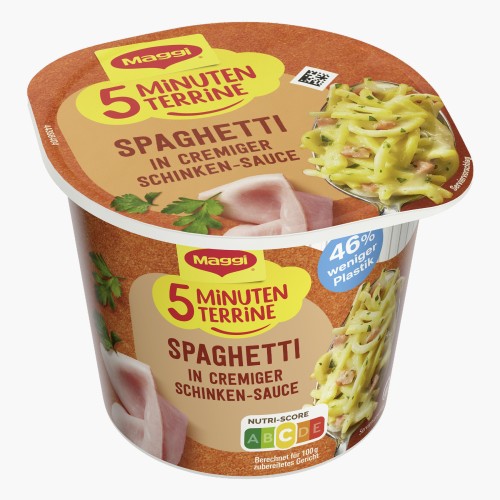 Maggi 5 Minuten Terrine Spaghetti in cremiger Schinkensauce 64g