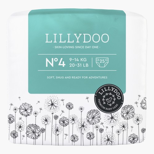 LILLLYDOO hautfreundliche Windeln Größe 4, 9-14 kg, 25 Windeln