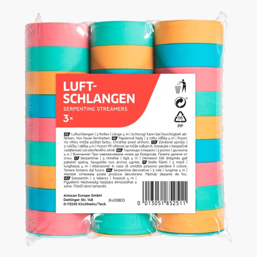 Vivess Luftschlangen 3 Stück