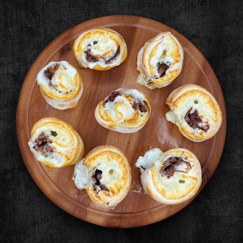 Pizzabrötchen Pulled Beef
