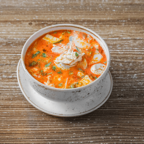 Kokosmilchsuppe mit Hühnerfleisch