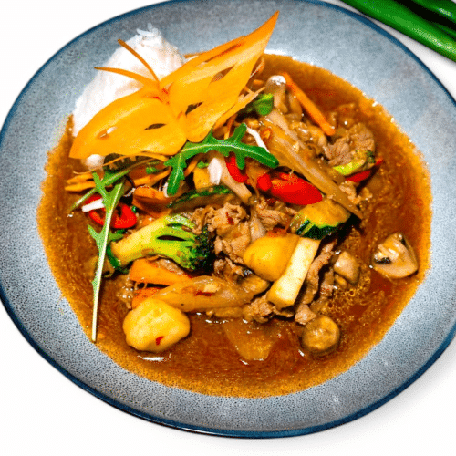 38. Bo Xao Xa Ot -Rindfleisch (scharf)