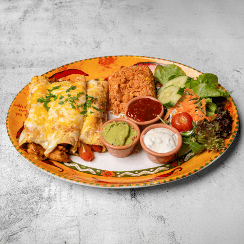 Enchiladas - Rumpsteakstreifen mit Gemüse