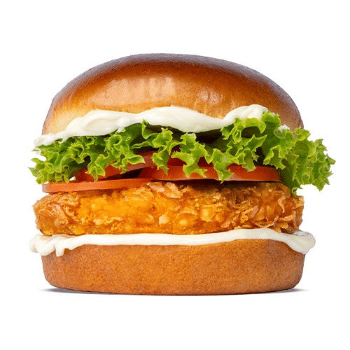 Mittag 4 - Vegan Crispy Burger+ Fritten