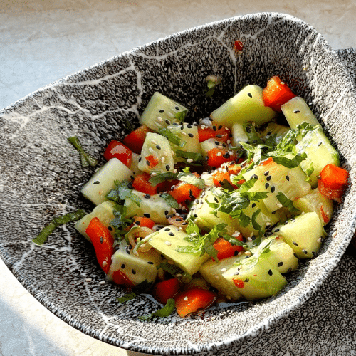 Hausgemachter Japanischer Gurkensalat