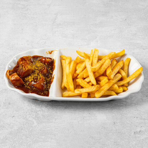 Currywurst mit Pommes frites