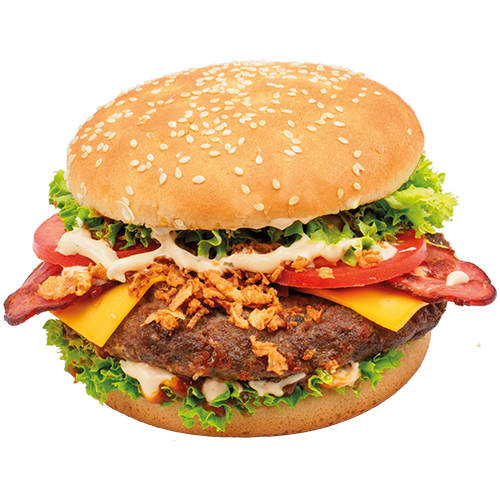 Bacon-Röstzwiebeln-Burger