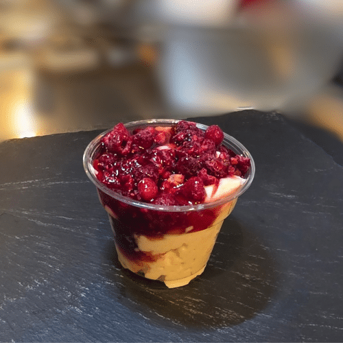 Milchreis mit Himbeere und Himbeersoße