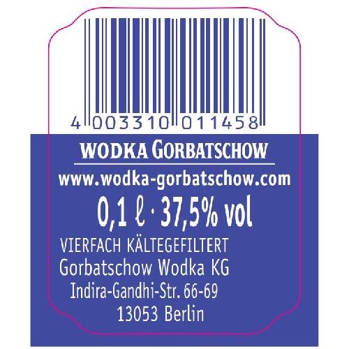 Vodka Gorbatschow 0,1l