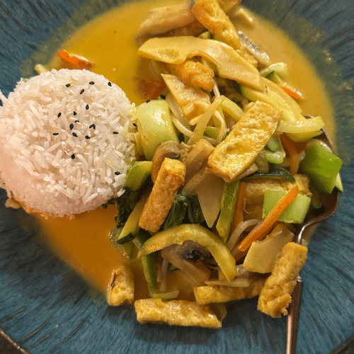 Mittagsmenü - Gebratener Tofu (vegatarisch)