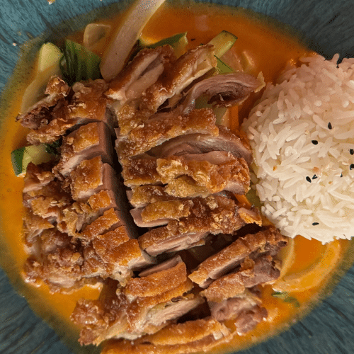 Mittagsmenü - Knusprige Ente Thai Curry