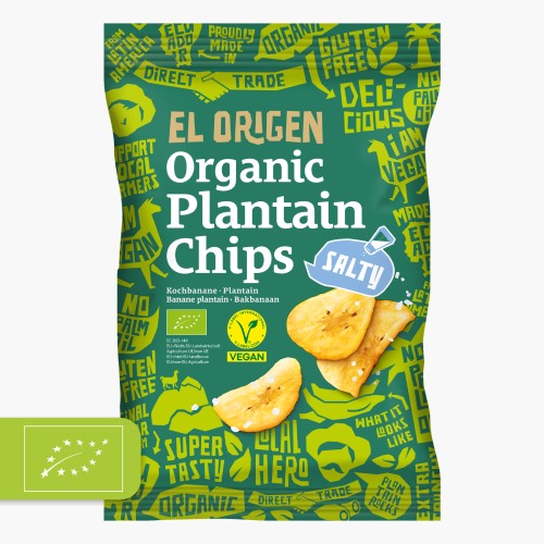 El Origen Bio Kochbananen Chips Salty 80g