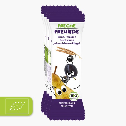 Freche Freunde Bio Riegel Birne, Pflaume & schwarze Johannisbeere 4x23g