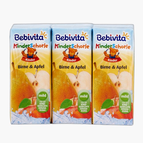 Bebivita Kinderschorle Birne und Apfel 3x200ml