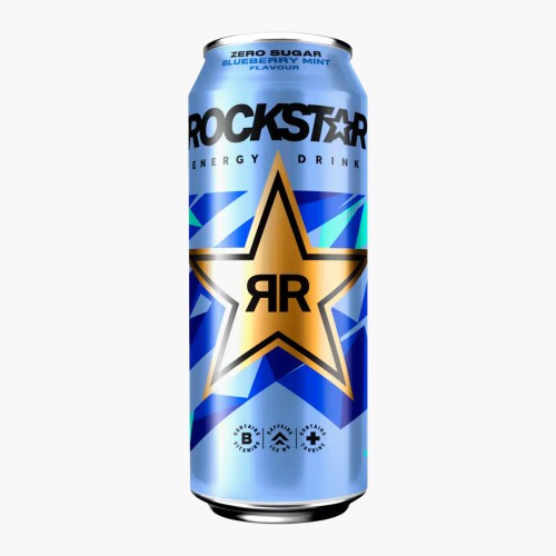Rockstar Energy Drink Zero Sugar Blueberry Mint 0,5l
