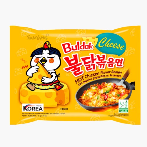 Samyang Buldak Cheese Flavour Hot Chicken Flavor Ramen 140g