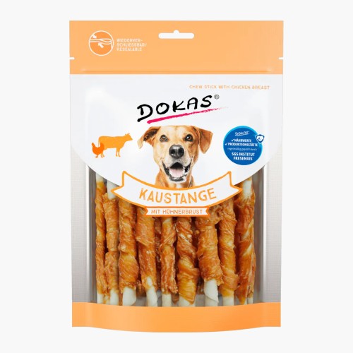 Dokas Hundesnack Kaustange mit Huhn 200g