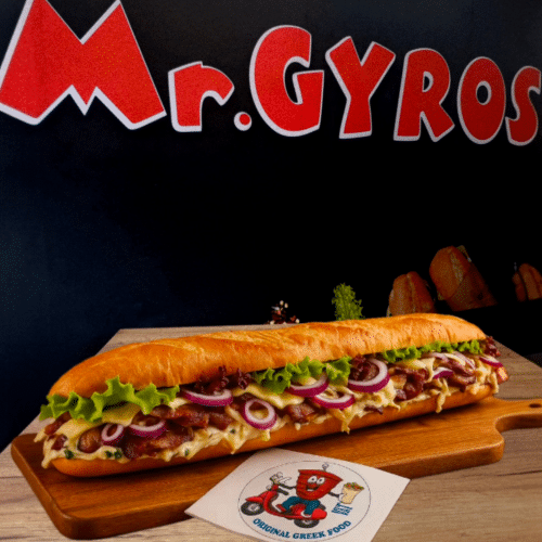 Croque Gyros Hähnchenfleisch und Ananas