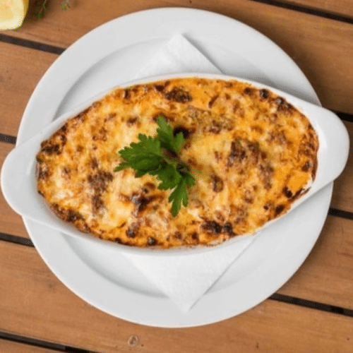 Gyros Hähnchenfleisch überbacken