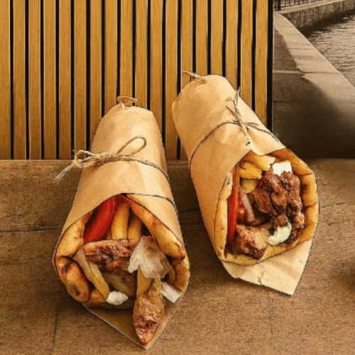 Pita Gyros mit Hähnchenfleisch