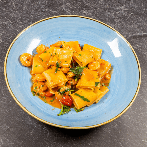 Paccheri con Gamberi