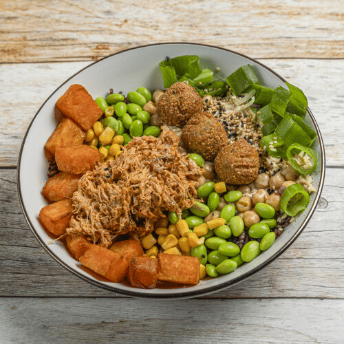 Baba Bowl mit Pulled Chicken