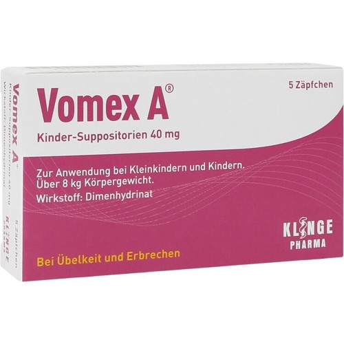 Vomex A Kinder Suppositorien 40mg 5 Stück