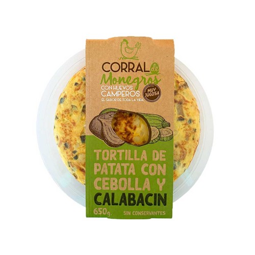 Frische Tortilla - Kartoffel-Omelett aus Freilandeiern mit Zwiebeln und Zucchini 10850