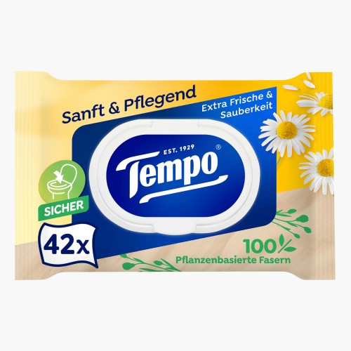 Tempo Feuchtes Toilettenpapier Sanft & Pflegend 42 Stk.