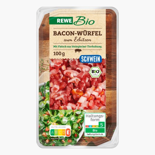 Rewe Bio Bacon-Würfel Schwein 100g