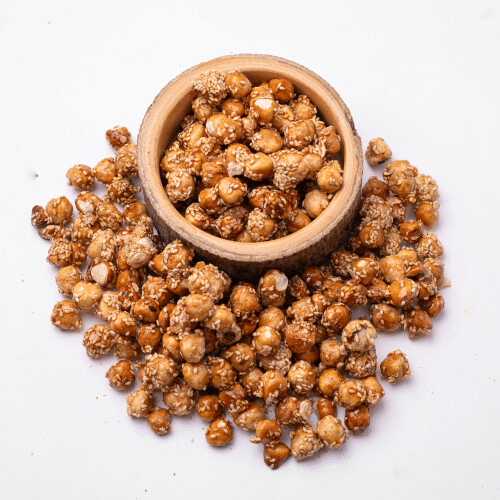 Frisch gebrannte Haselnuss mit Sesam 200g