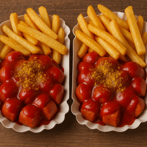 2x Currywurst Pommes Doppelpack