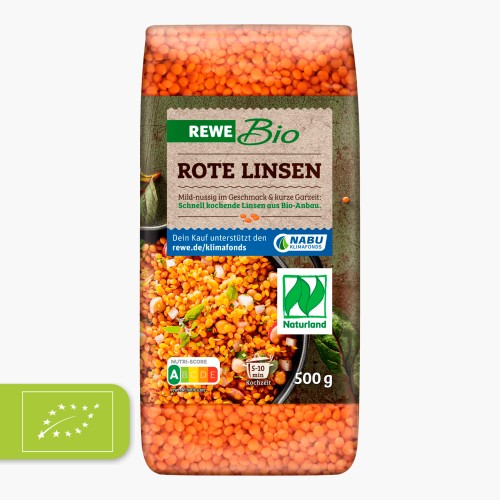 Rewe Bio Rote Linsen 500g