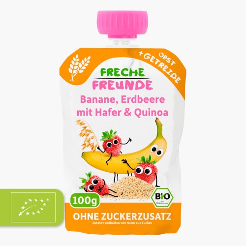 Freche Freunde Bio Quetschie Banane Erdbeere mit Hafer & Quinoa 100g