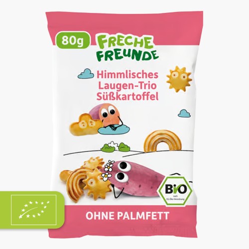 Freche Freunde Bio Himmlisches Laugen-Trio Süßkartoffel 80g