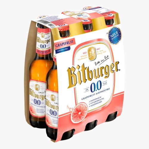 Bitburger Grapefruit 0,0% alkoholfrei 6x0.33l