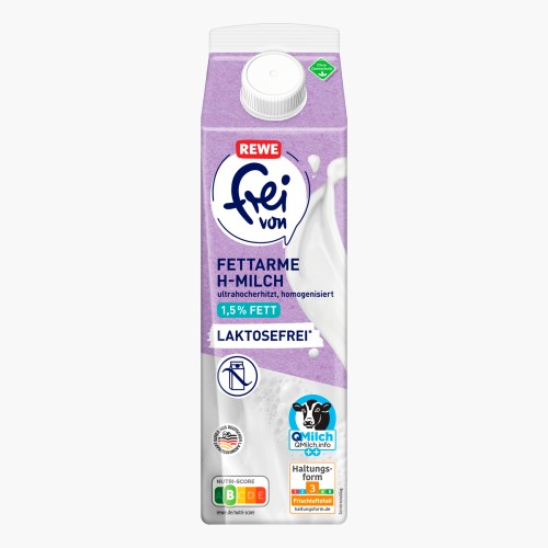Rewe Frei Von Fettarme H-Milch Laktosefrei 1,5% 1l