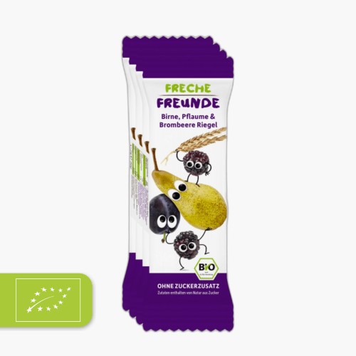 Freche Freunde Bio Riegel Birne, Pflaume & schwarze Johannisbeere 4x23g