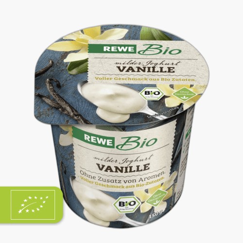 Rewe Bio Joghurt Vanille 3,8% 150g