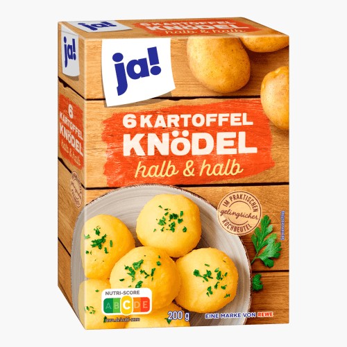 Ja! 6 Kartoffel Knödel halb & halb 200g