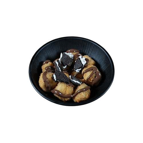 Gebackene Banane mit Nutella und Oreo