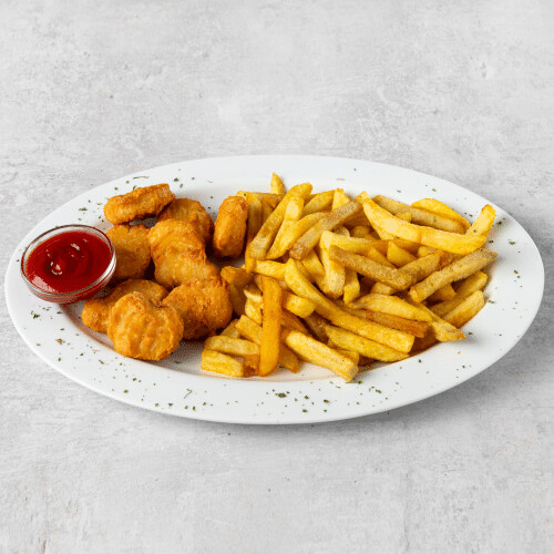 Chicken Nuggets mit Pommes frites