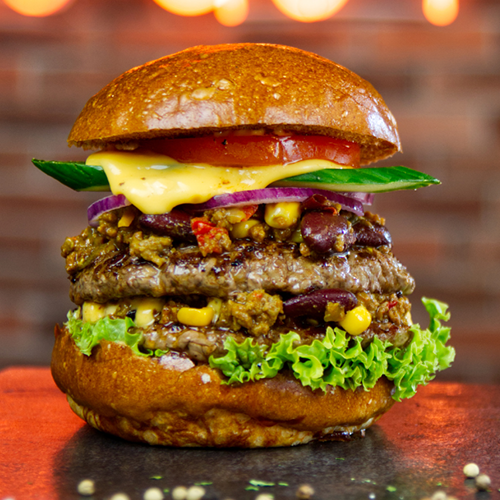 Beef Burger Chili Cheese (leicht scharf)