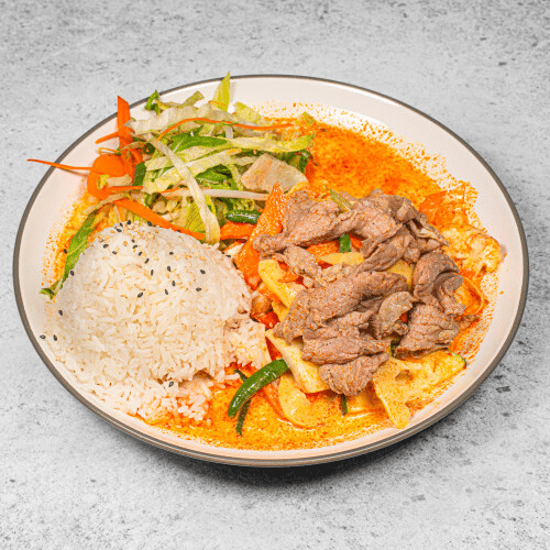 Rindfleisch mit Thai-Currysauce