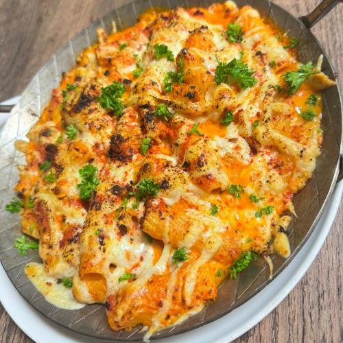 Pasta Rigatoni Mafiosi - Überbacken