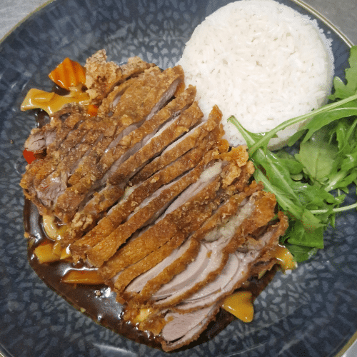 Ente a la Szechuan-Art (scharf)
