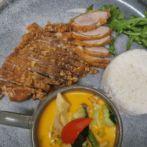 Ente in Curry-Sauce (scharf)