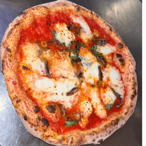 Pizza Sardellen (scharf)